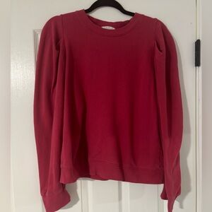 Z Supply Pink Puff Sleeve Long Sleeve Sweater Size M/L
